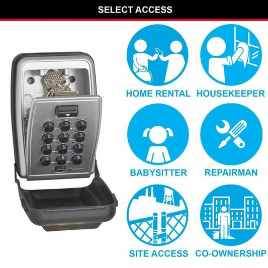 Safety Deposit Box for Keys Master Lock 5423EURD Black Black/Grey Zinc-1