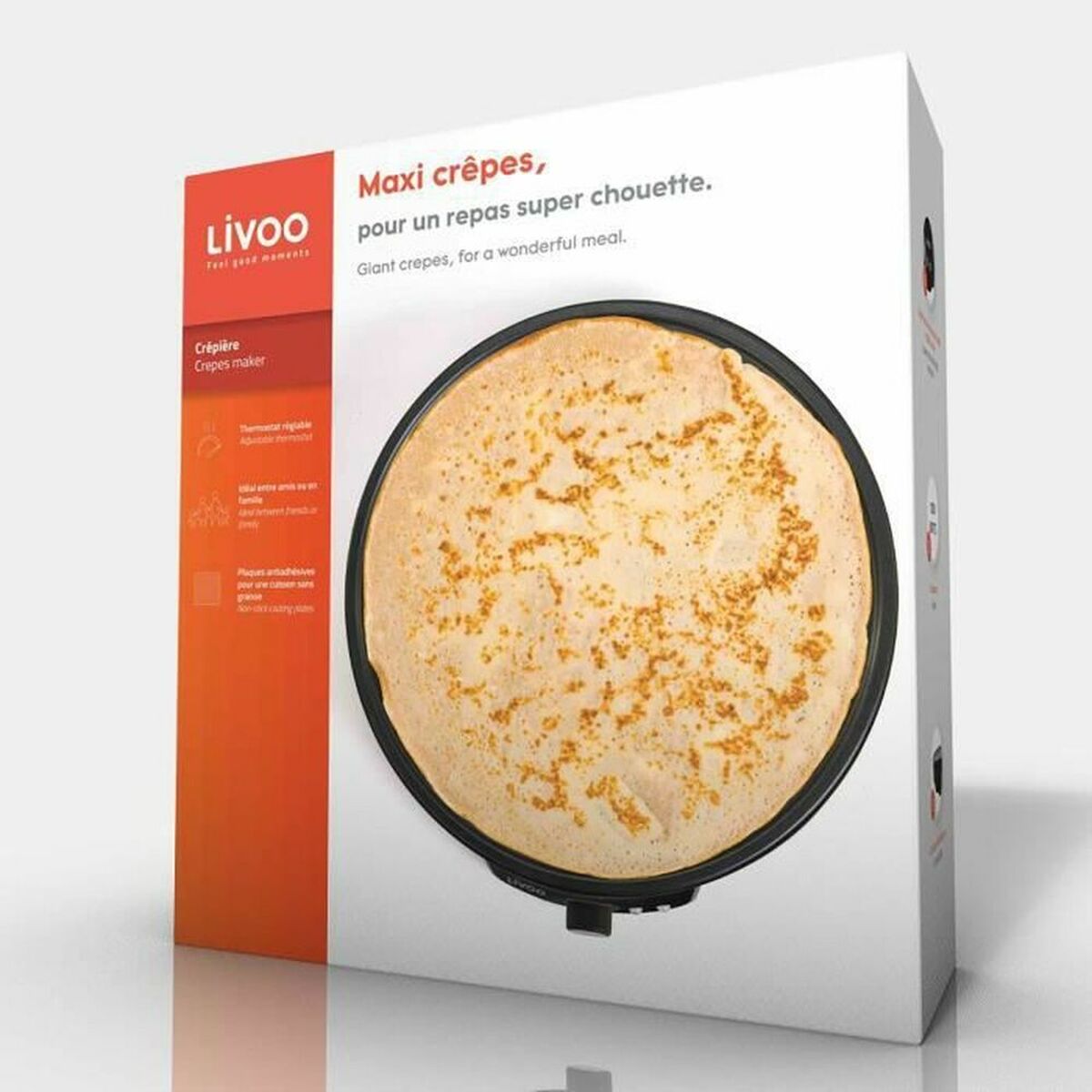 Crepe Maker Livoo DOP196 1000W Black-1