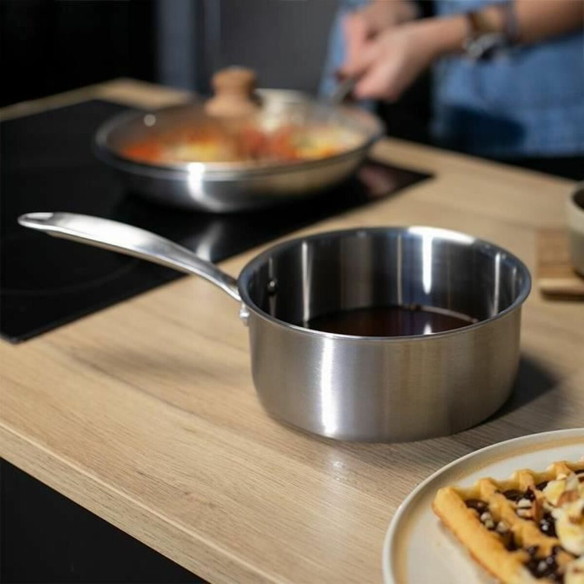 Saucepan Livoo Steel Stainless steel Ø 18 cm-1