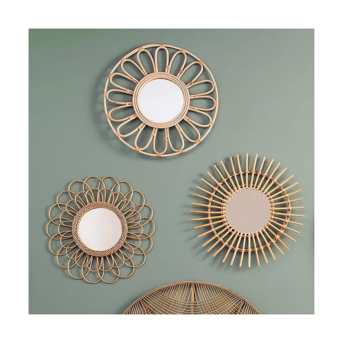 Wall mirror Atmosphera SUN Ø 30 cm-3