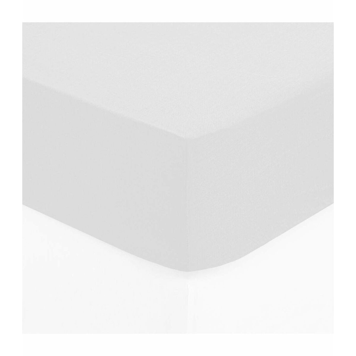 Fitted bottom sheet Atmosphera White (140 x 190 cm)-2