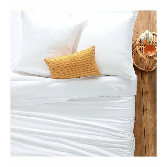 Fitted bottom sheet Atmosphera White (140 x 190 cm)-1