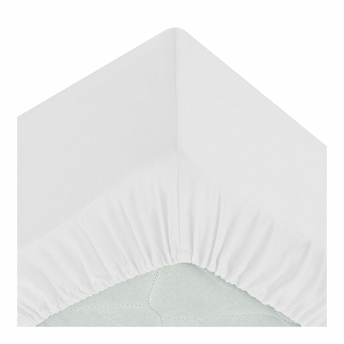 Fitted bottom sheet Atmosphera White (140 x 190 cm)-0