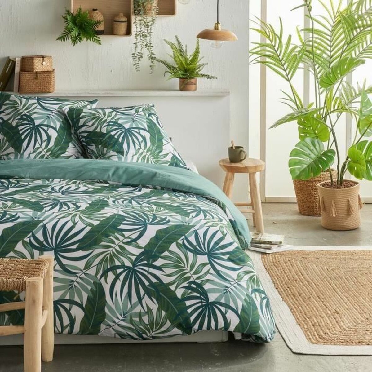 Duvet cover set TODAY Green Vert Super king 2 Pieces-0