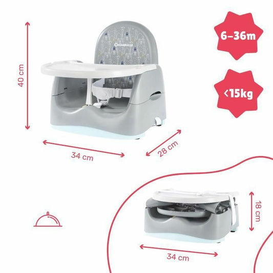 Highchair Badabulle Sitzerhöhung 15 kg White/Grey-1