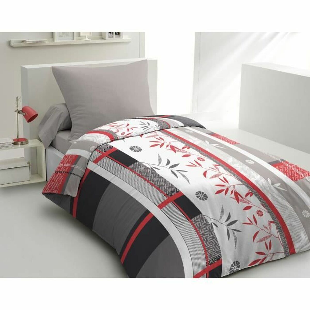 Duvet cover set HOME LINGE PASSION Blue White rouge 140 x 200 cm Double 2 Pieces-0