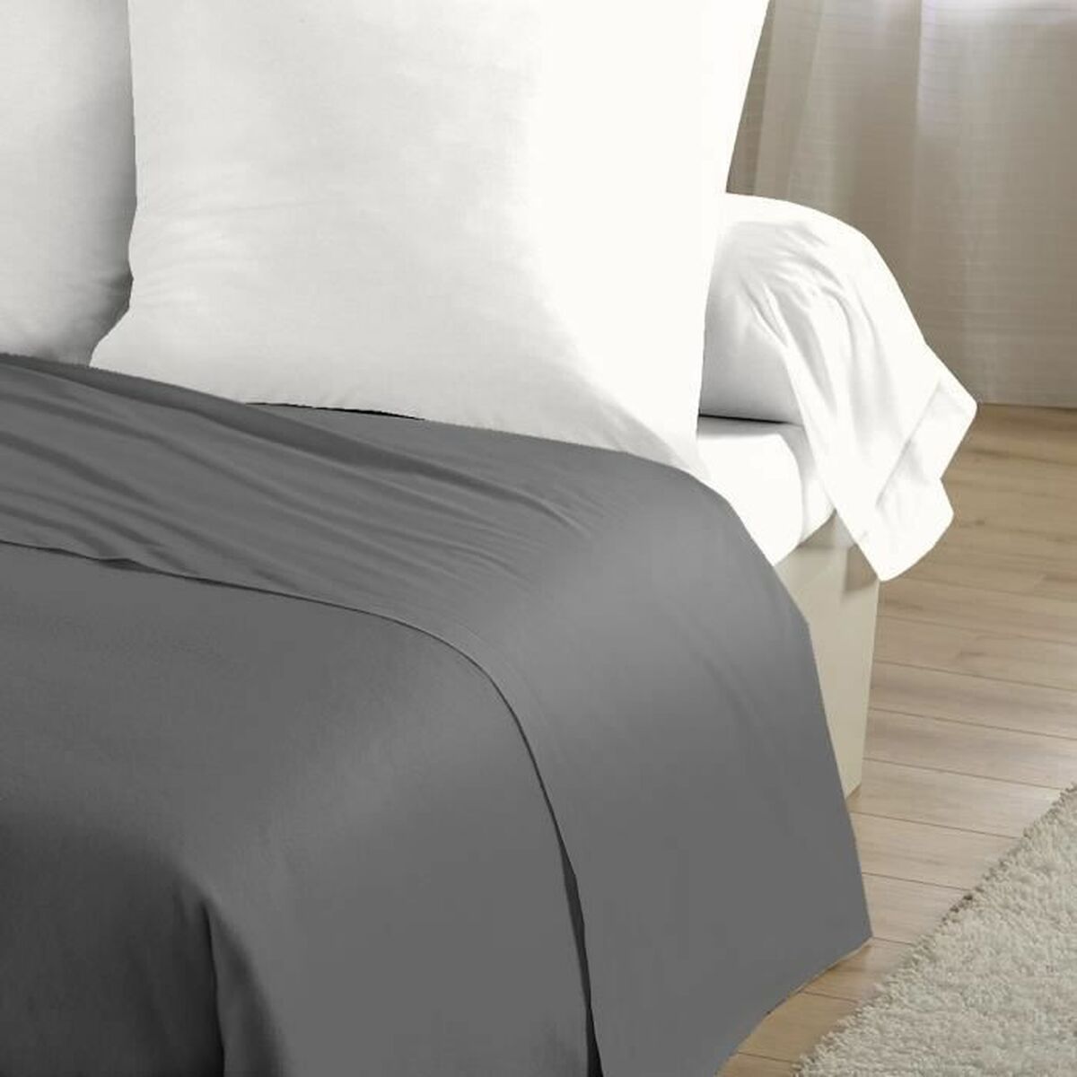 Bedding set HOME LINGE PASSION Flat sheet Grey Single bed 180 x 290 cm-2
