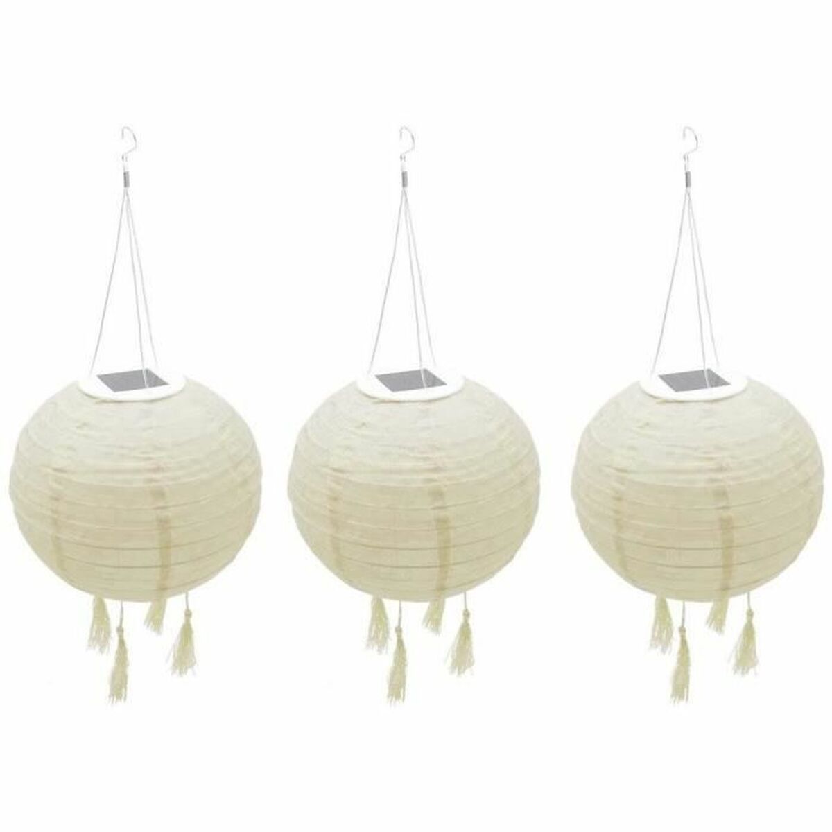 Lantern set Lumisky HIMALAYA Beige Ø 30 cm 3 Pieces-0