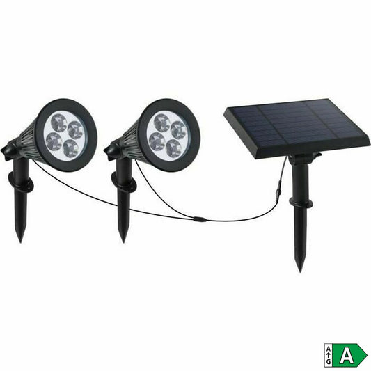 Solar-powered spotlight Lumi Garden Family Spiky 2-in-1 Black Aluminium Steel (2 Units)-1