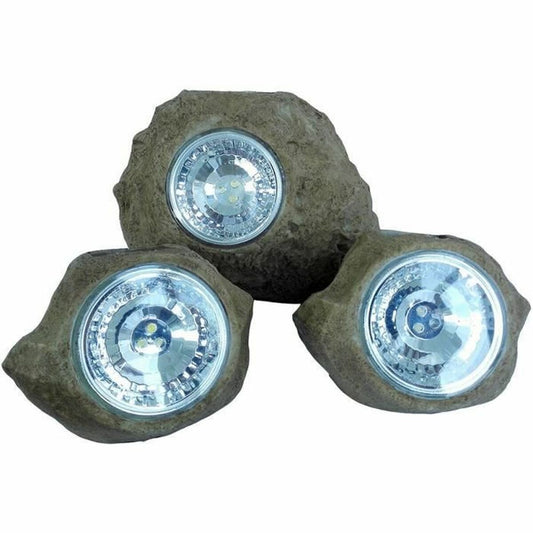 Solar lamp Lumisky ROCKY BROWN Grey (3 Units) (3 Pieces)-0
