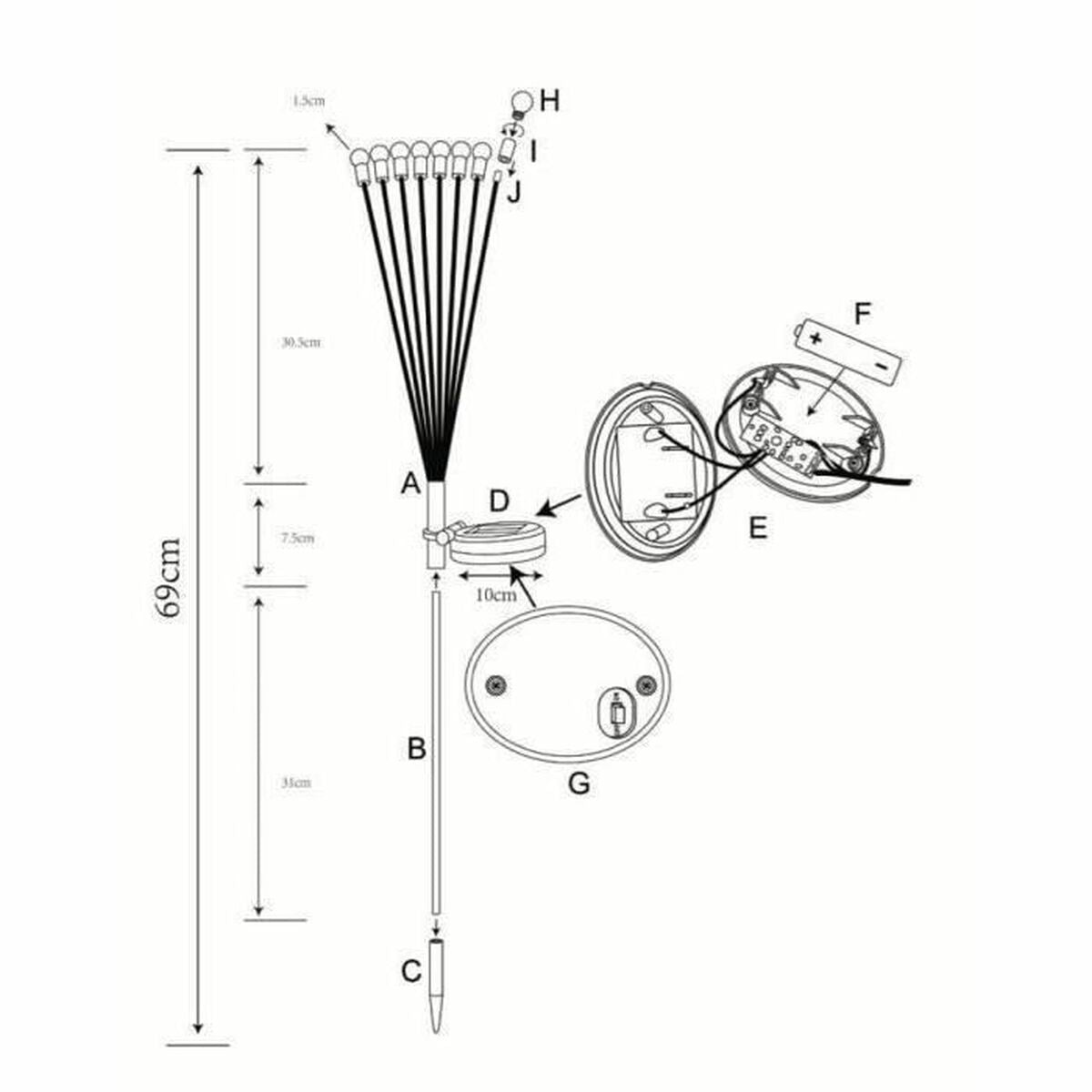 Solar garden lights Galix G4435-1
