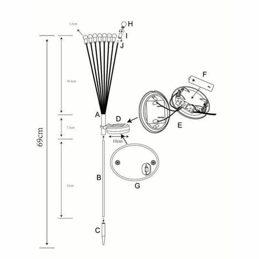 Solar garden lights Galix G4435-1