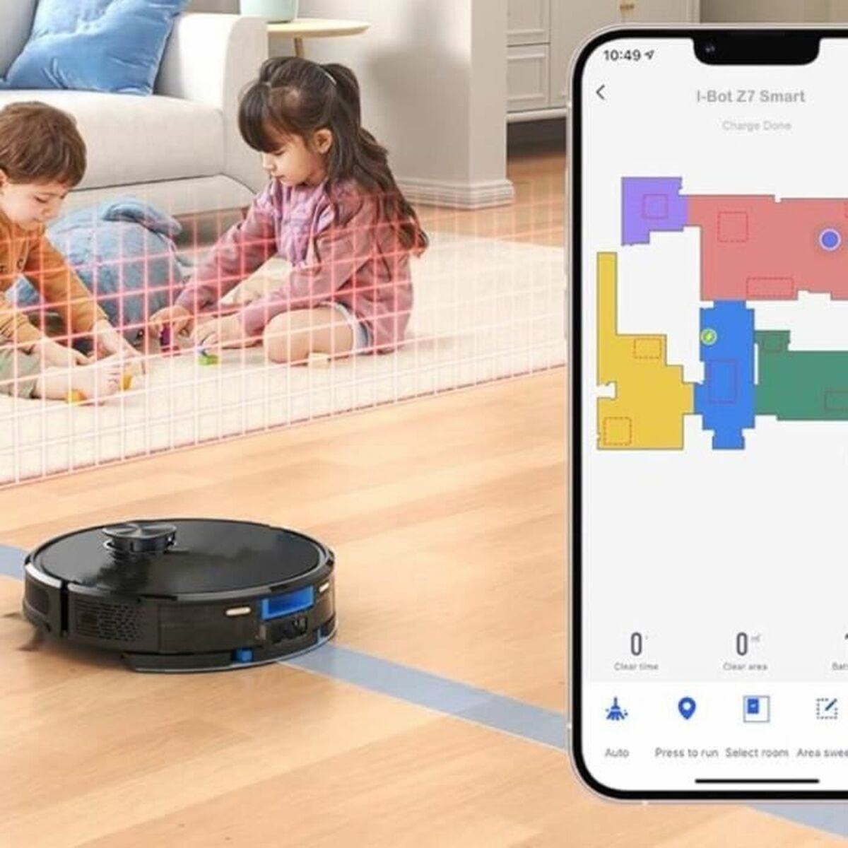 Robot Vacuum Cleaner EZIclean I-Bot Z7-3
