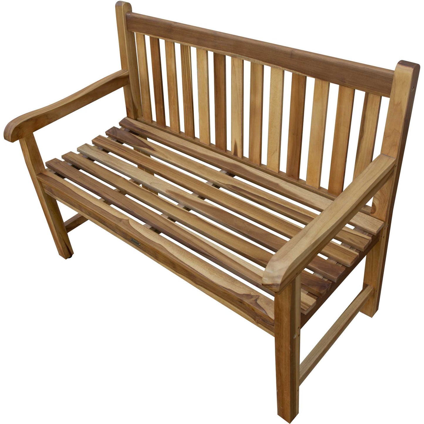 26" Natural Teak Solid Wood Garden Bench-7