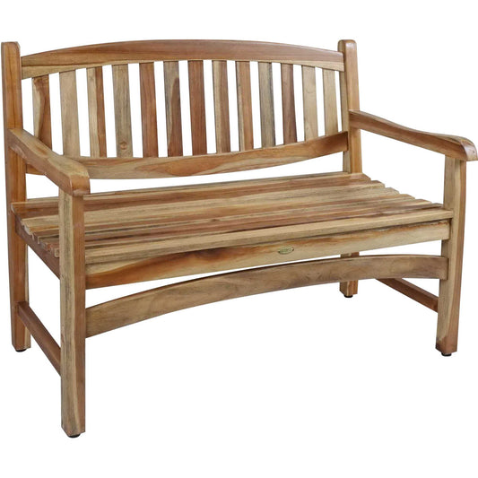 26" Natural Teak Solid Wood Garden Bench-0