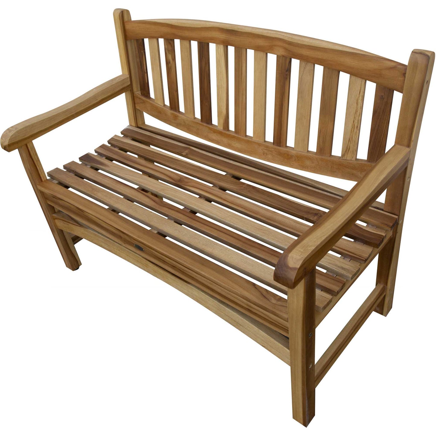 26" Natural Teak Solid Wood Garden Bench-3