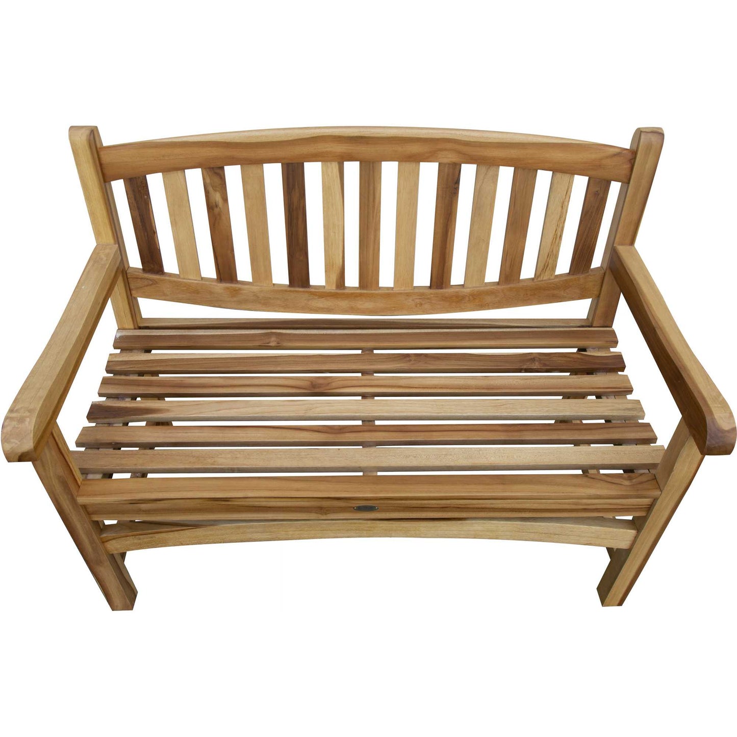 26" Natural Teak Solid Wood Garden Bench-4