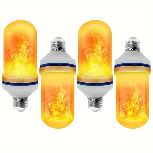 Twinkling Yuletide Flames: 4pc LED Christmas Light Bulb Set-0