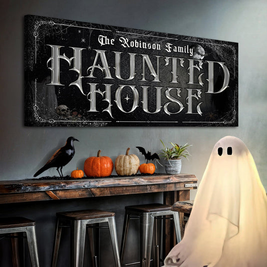 Personalized Haunted House Halloween Sign III-0