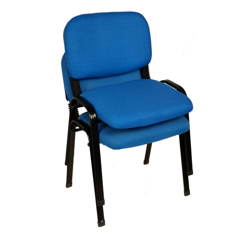 Stackable Office Conference Visitor and Community Chairs (Set of 7-Blue)-2