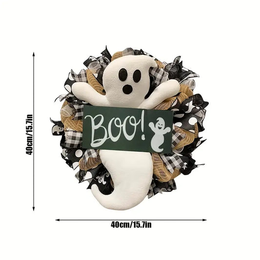 Ghostly Greetings: Haunting Halloween Wreaths-1