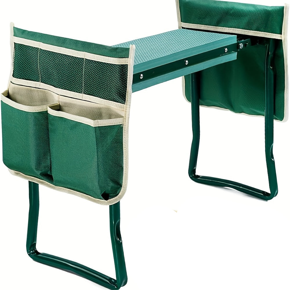 Garden Kneeling Chair with Cushion and Tool Bag-0