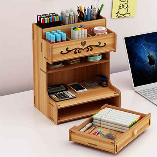 Stay clutter-free with the help of our adaptable Wooden Drawer Organizer-1