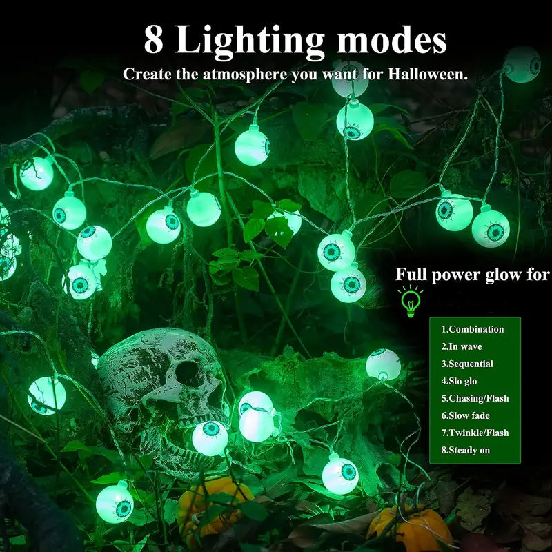 Spooky Solar Spectacles: Green Eyeball Halloween Lights-2