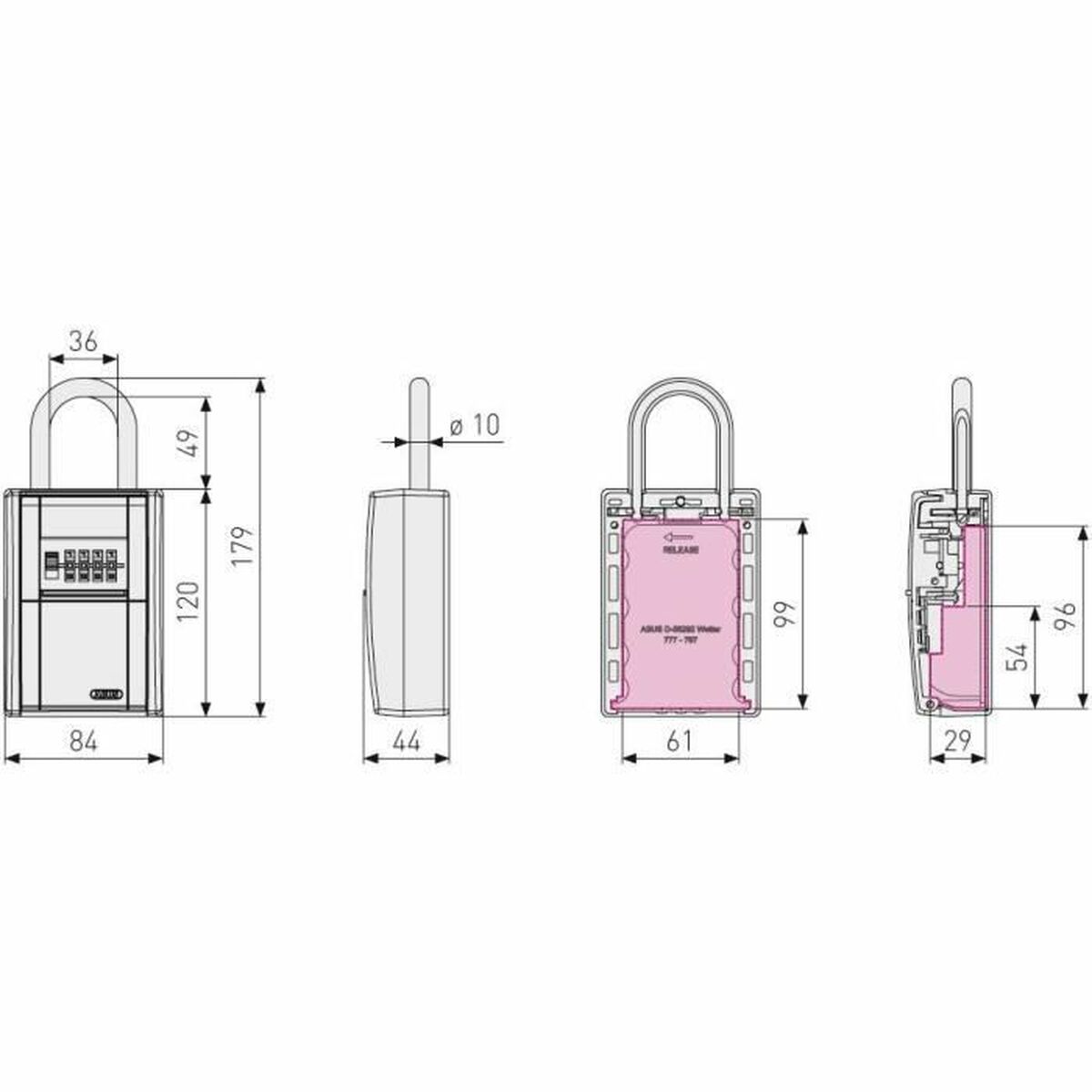 Key cupboard ABUS 797 LED KeyGarage B-1