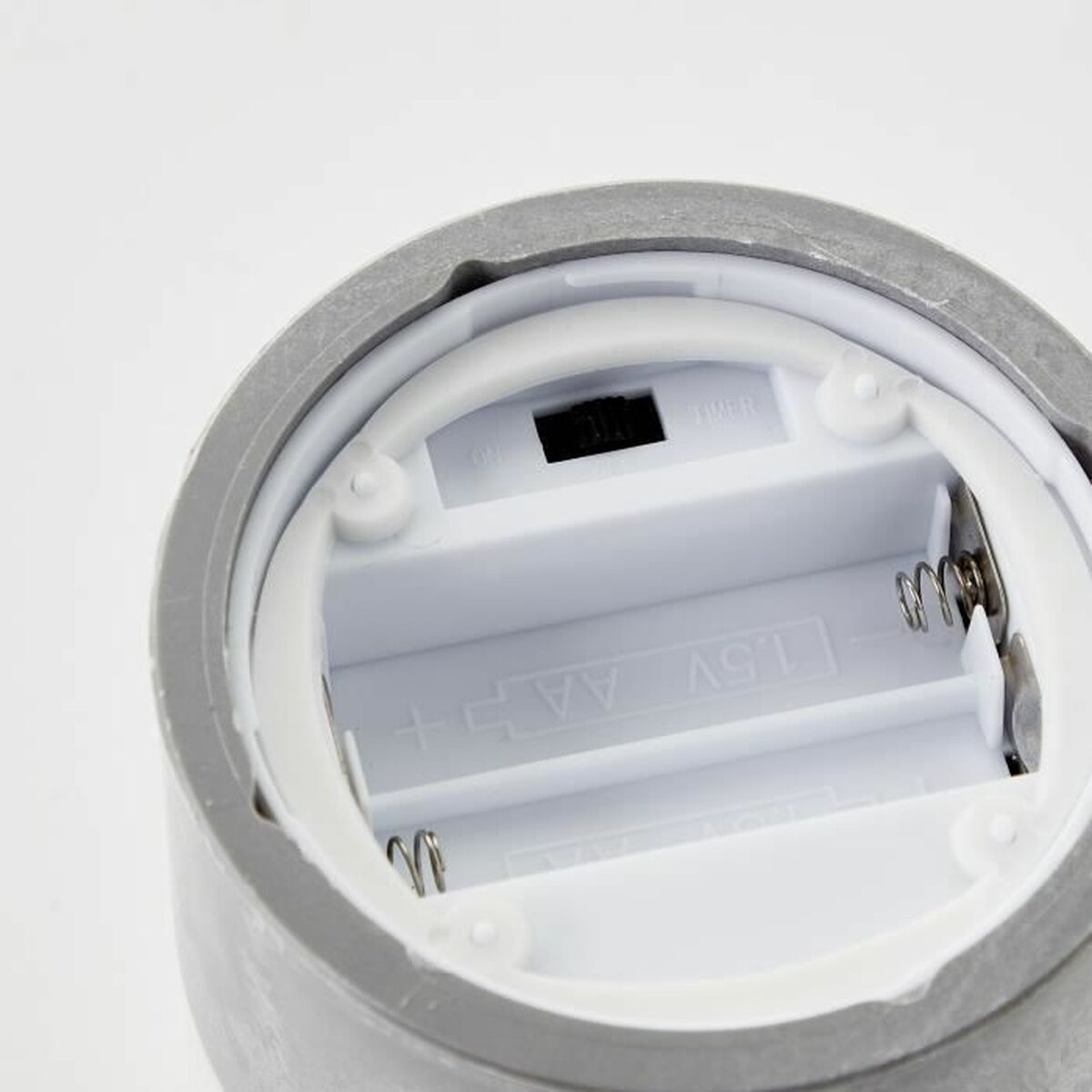 LED Candle Brilliant Grey Metal 3 Units-3