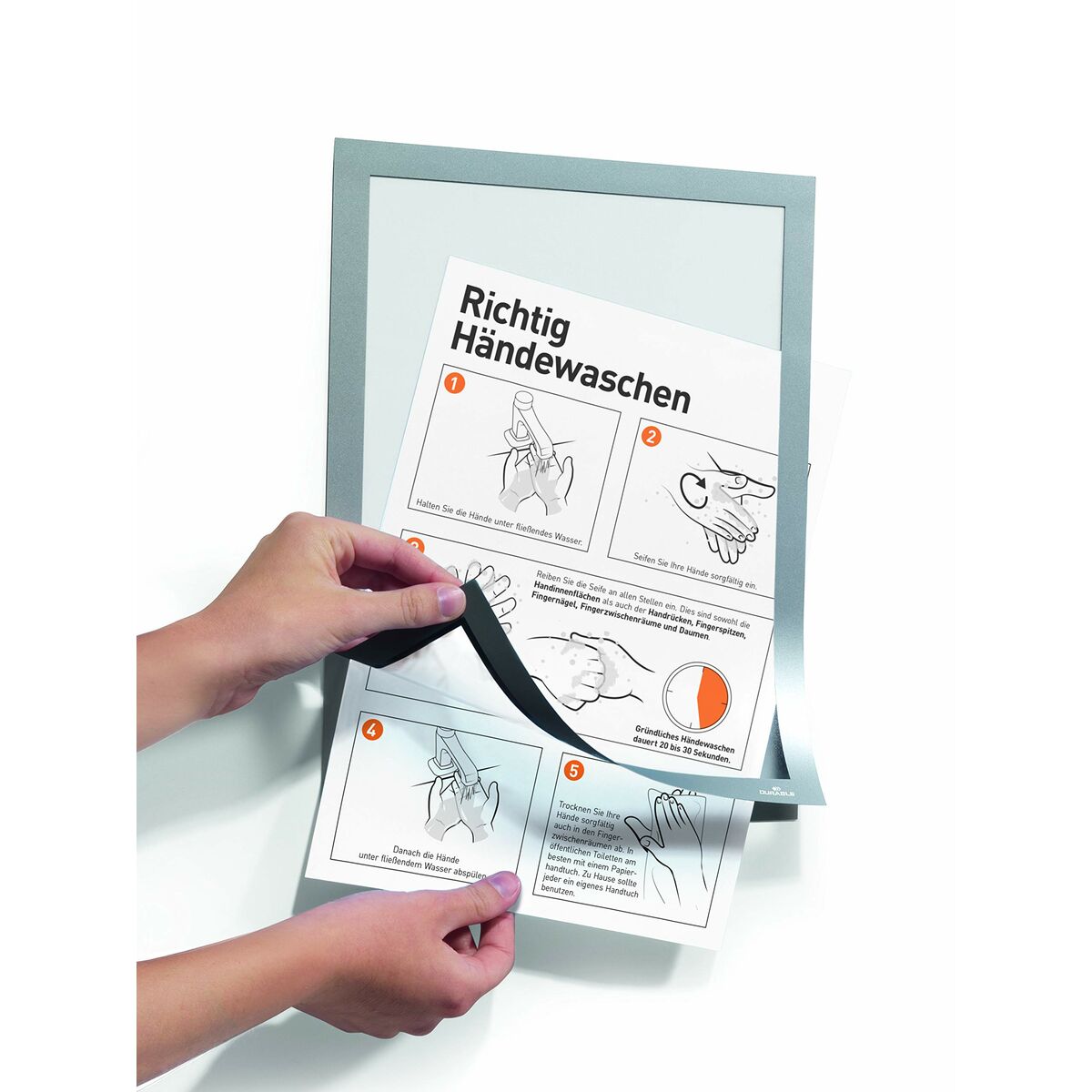Magnetic Photo Frame Durable Duraframe Black (5 Units)-2