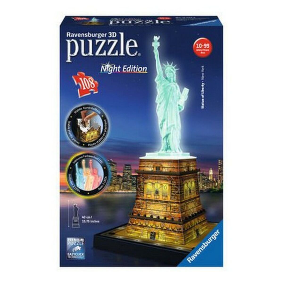 3D Puzzle Night Edition Ravensburger 12596 (108 pcs) 216 Pieces-0