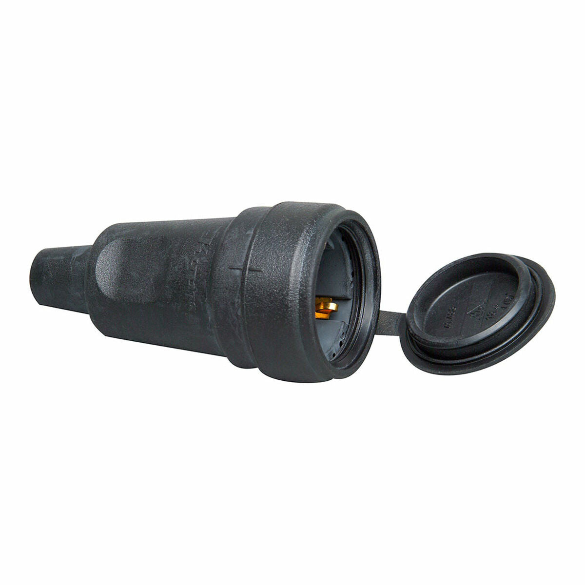 Plug socket Kopp 2p+t Black 230 V With lid-0