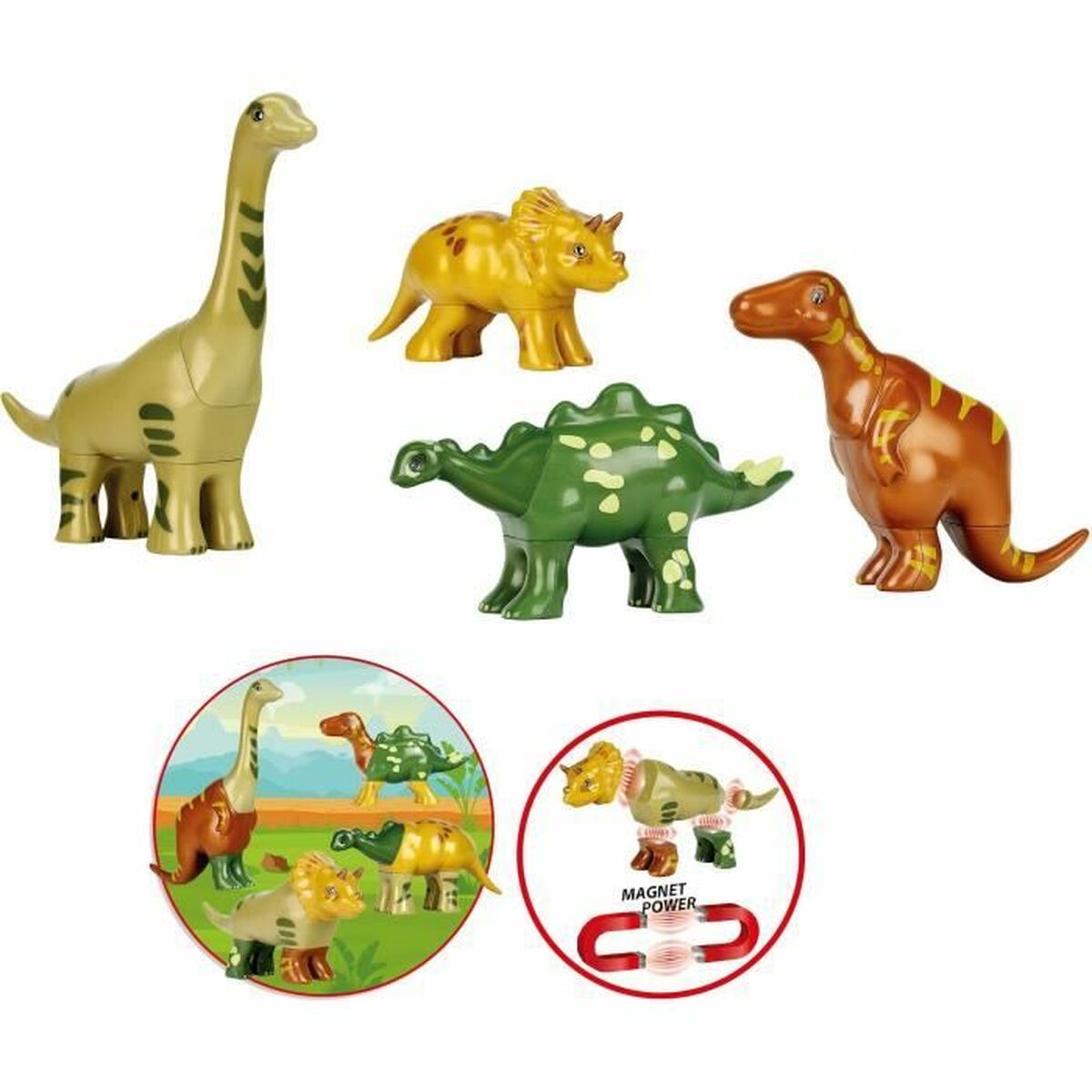 Construction set Klein Magnet Dino Puzzle Multicolour-4
