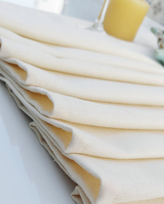 Natural Linen Table Runner | Off-White | Textured Weave | 92-305cm-1