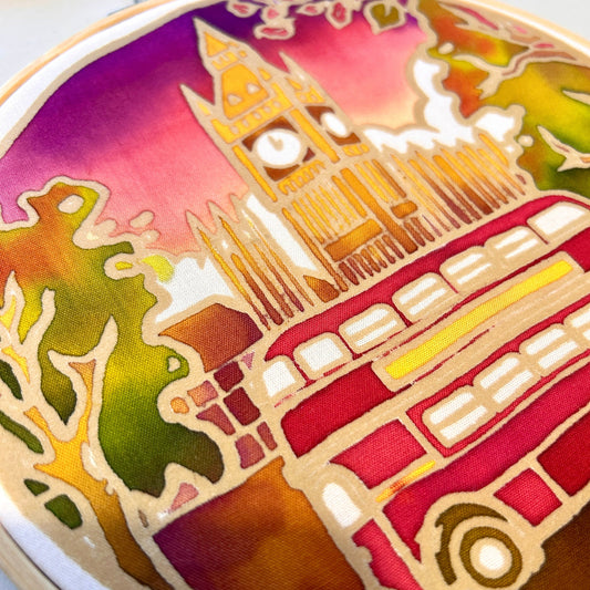 Classic Batik Craft Kit- The Big Red Bus-1