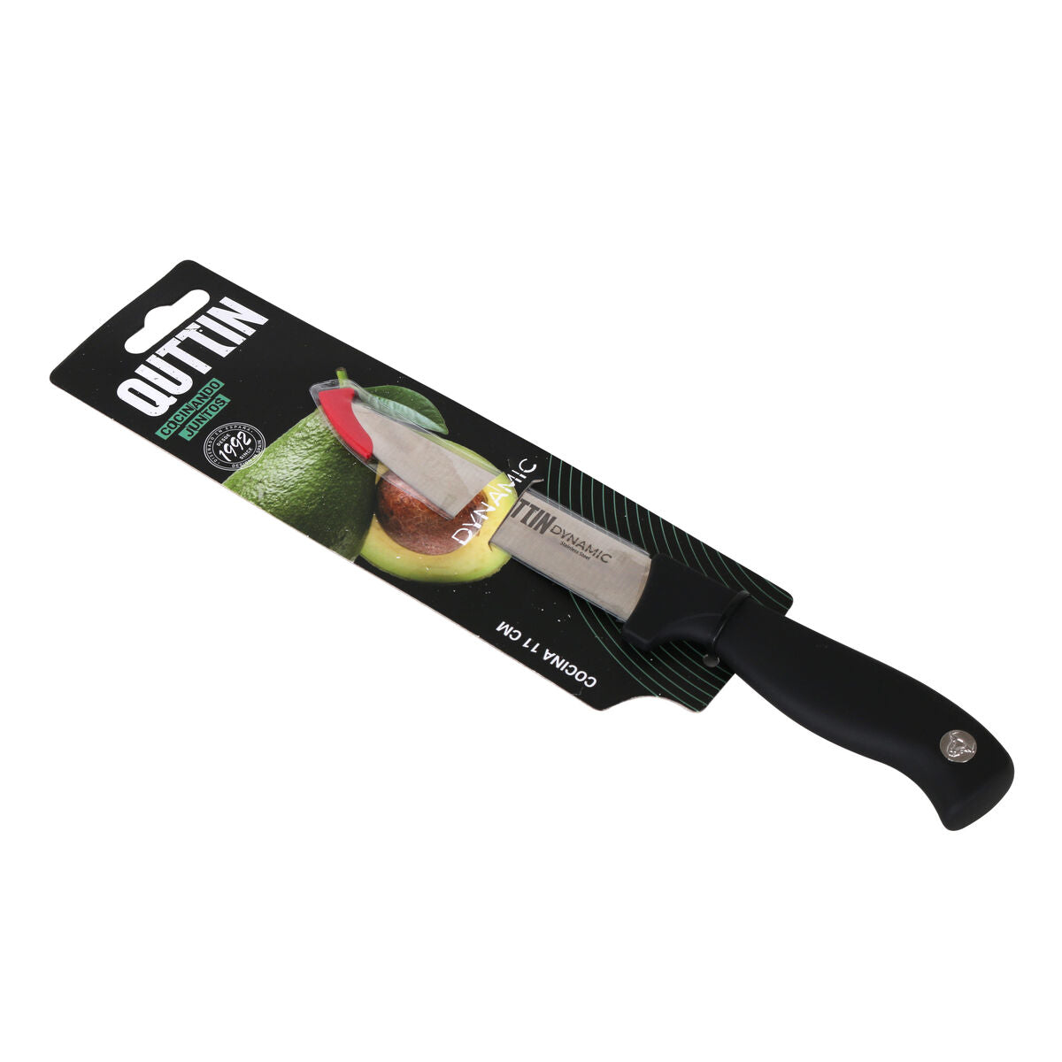 Kitchen Knife Quttin Dynamic Black Silver 11 cm (24 Units)-1