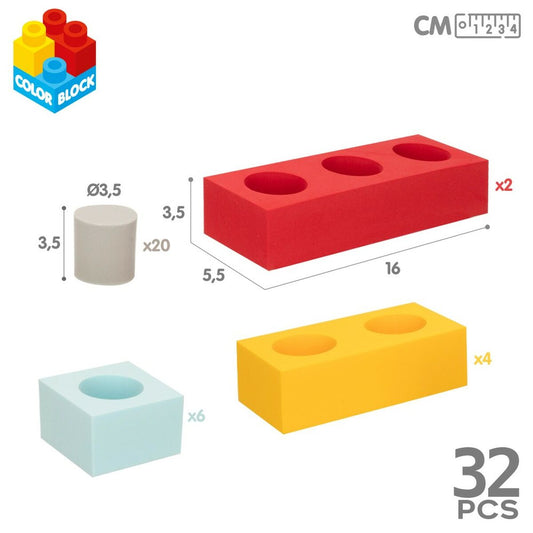 Building Blocks Color Block 32 Pieces EVA (4 Units)-1