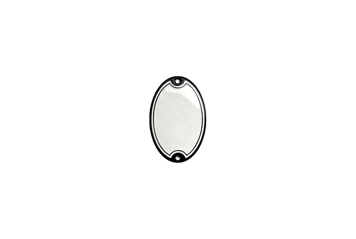 White Enamel Sign 4.6 x 7 cm (1¾" x 2¾")-2