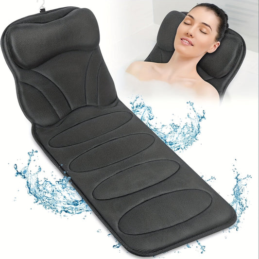 NNETM 5D Mesh Bathtub Pillow Mat with Suction Cups-1