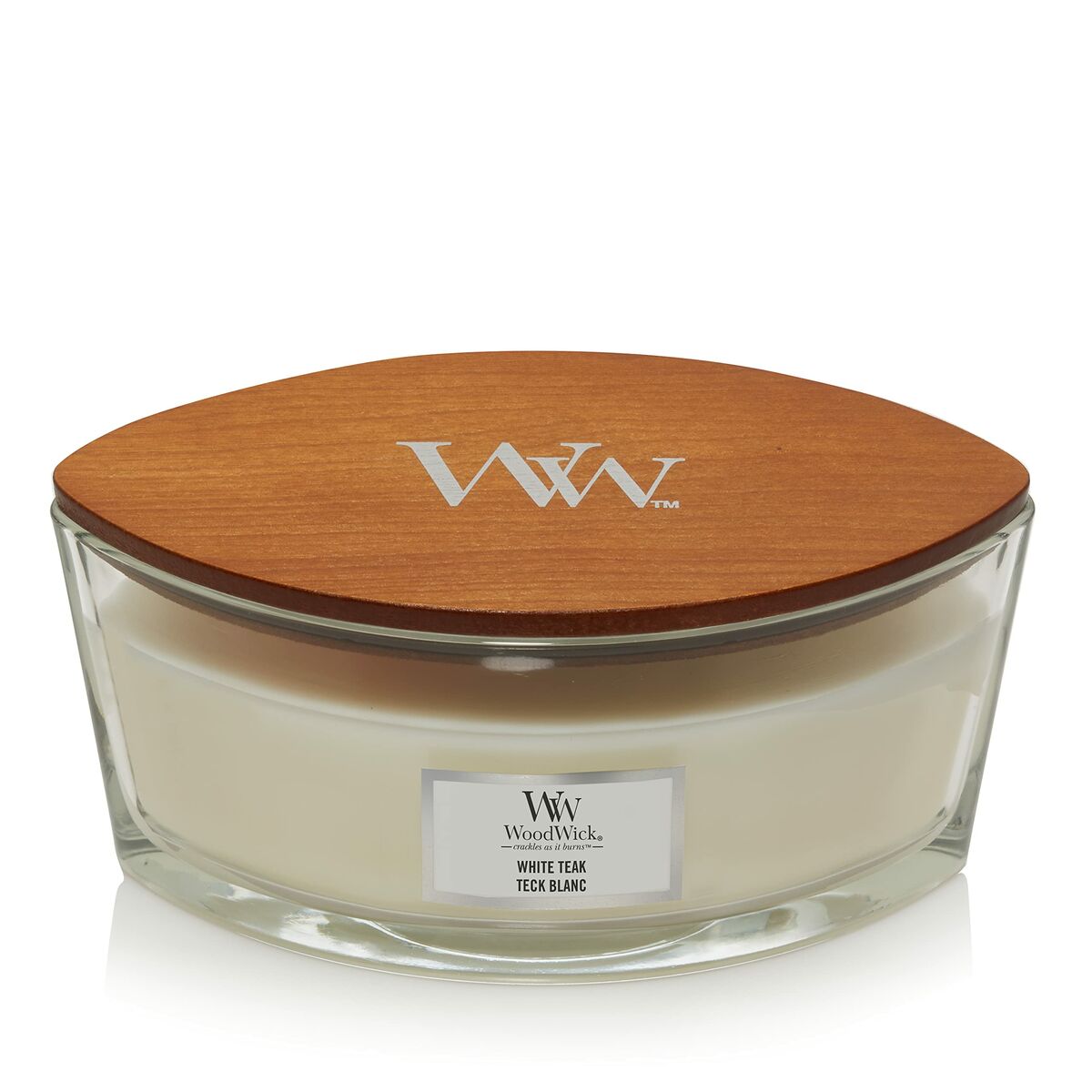 Scented Candle Woodwick Core Ellipse White Teak 453 g-0