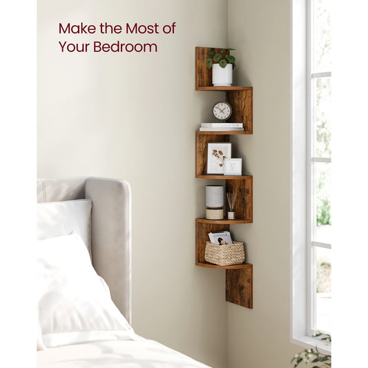 Floating Corner Wall Shelves (5-Tier)-1