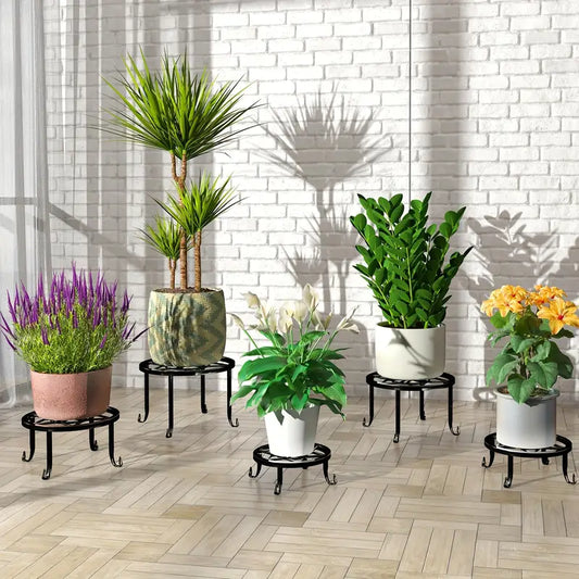 5-Pack Metal Plant Stands for Indoor and Outdoor Use-1