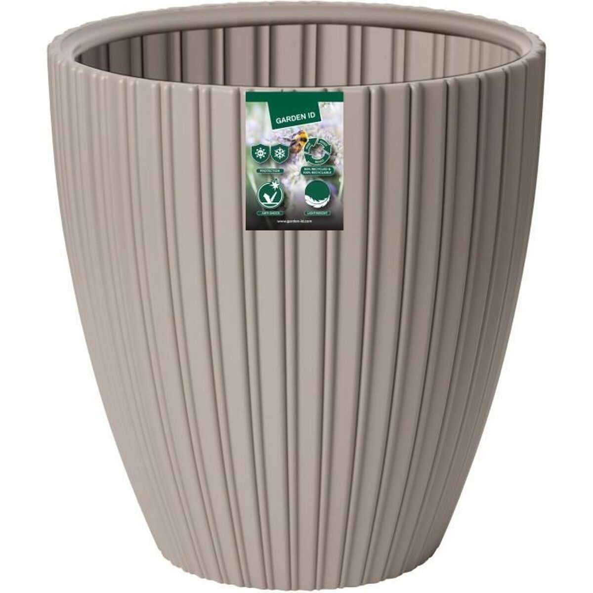Plant pot Garden ID Fancy Brown Taupe Polyethylene 40 x 42 cm-3