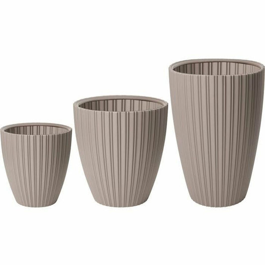 Plant pot Garden ID Fancy Brown Taupe Polyethylene 40 x 42 cm-1