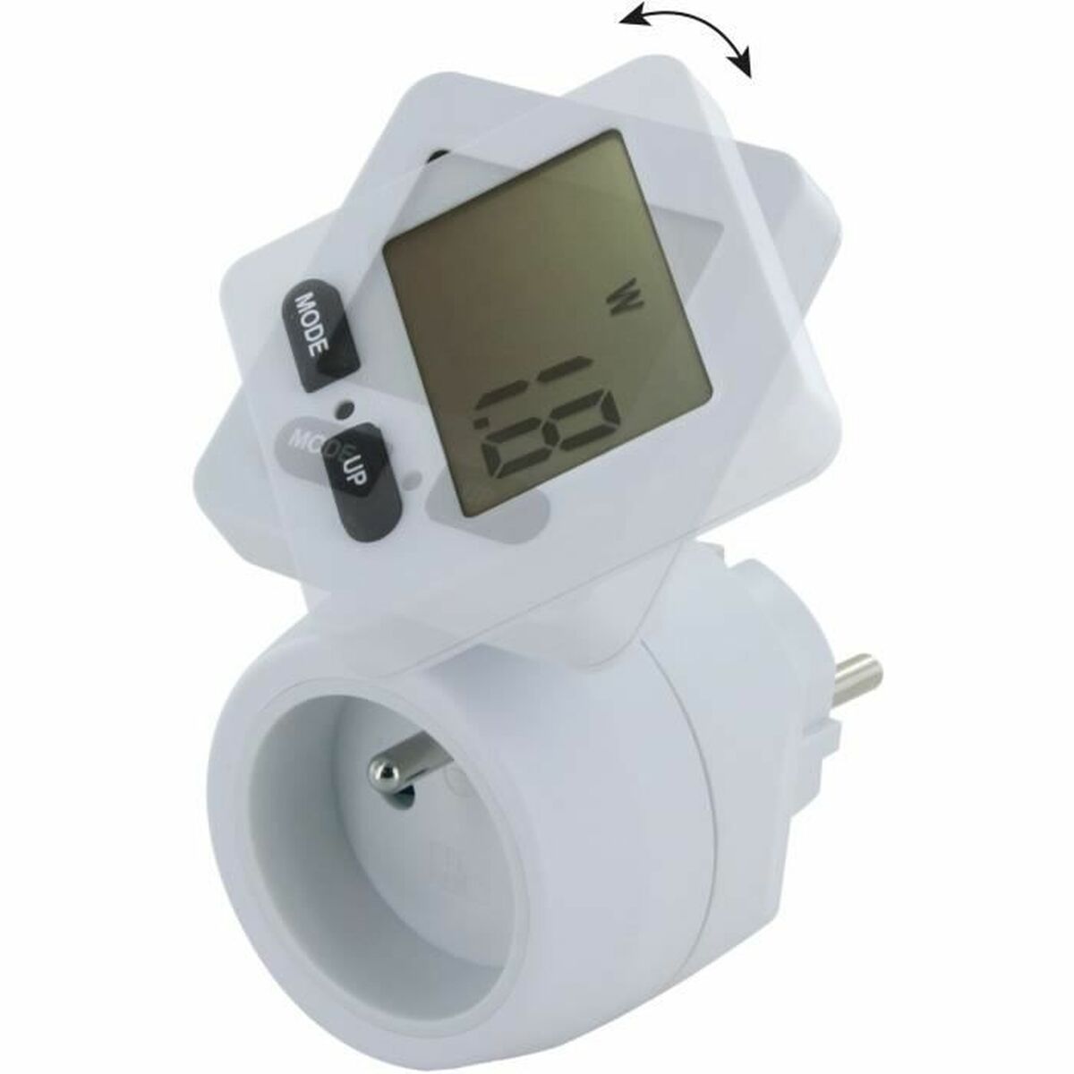 Plug with consumption meter Chacon 54351 White-0