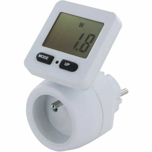 Plug with consumption meter Chacon 54351 White-1