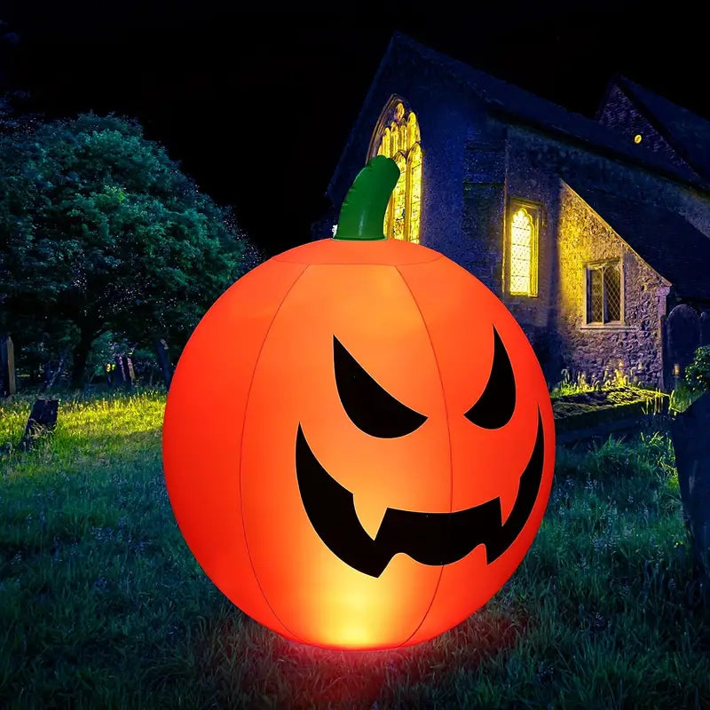 Remote Glow: Illuminated Inflatable Pumpkin-3