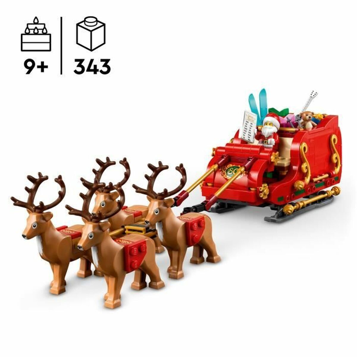 Construction set Lego 40499 Santa s Sleigh Multicolour-4