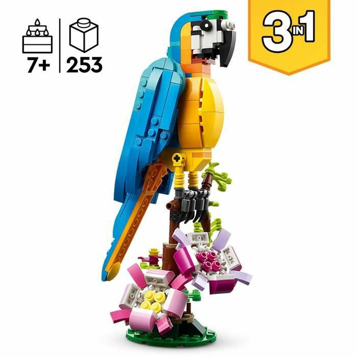 Construction set Lego Creator 31136 Exotic parrot with frog and fish 3-in-1 253 Pieces-6